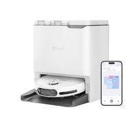 EZVIZ RS20 Max Robot Aspirateur avec Serpillière Installation & Détachement Automatique, Brosse Latérale Surélevée, 7200 Pa, Nettoyage à l'eau Chaude 60°C, Séchage à l'Air Chaud, Balayage des Bords