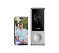 EZVIZ Sonnette sans Fil Exterieur Etanche avec Caméra 3K 5MP, Batterie Détachable de 9,600 mAh, Vision Nocturne en Couleur, Détection Humaine, Audio Bidirectionnel, WiFi 6, Installation Facile, CP8