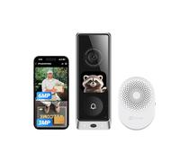 EZVIZ Sonnette sans Fil Extérieur Etanche avec Carillon, Sonnette sans fil avec Caméra Double 6MP et 2MP, Ecran interactif intégré, Détection de Personnes/Paquet, Vision Nocturne en Couleur, EP8 Ultra