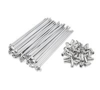 EZVXVV Rayons de vélo électrique 10G 3,0 mm en acier argenté avec écrous et clé 55-305 mm J Bend pour vélo électrique et tricycle