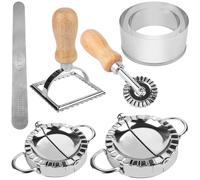 Ezydka Ensemble de Ravioli Maker 7 Pièces Moule Ravioli, Inox Machine Ravioli Moules a Chaussons avec Emporte Piece Ravioli pour Ustensiles de Cuisine, Outils de PâTisserie