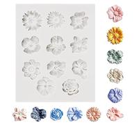 Ezydka Moule en Silicone Fleur 3D - Mini Marguerite Pour Jelly, Sucre, Candy, Chocolat, Fondant - Décoration de Gâteaux DIY