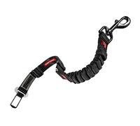 EzyDog Ceinture Chien Voiture - Click Zero Shock Attache réglable amortissante pour Harnais, Ceinture de sécurité en Nylon résistant (52-66 cm, Noir)