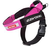 EZYDOG Express Harnais pour Chien | Harnais pour Chiens de Petite, Moyenne et Grande Taille, Design Ergonomique incliné, poignée moulée à poignée, Boucle latérale à dégagement Facile (L, Rose)