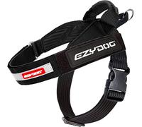 EZYDOG Express Harnais pour chien | Harnais pour chiens de petite, moyenne et grande taille, design ergonomique coudé, poignée moulée pour prise en main facile, boucle latérale à dégagement facile (S,