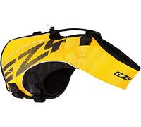 EzyDog Gilet de Sauvetage pour Chien - DFD X2 Boost - Gilet de Flottaison Sécuritaire Premium Tailles XS à XL pour Piscine, Plage et Bateau (L, Jaune)