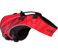 EzyDog Gilet de Sauvetage pour Chien - DFD X2 Boost - Gilet de Flottaison Sécuritaire Premium Tailles XS à XL pour Piscine, Plage et Bateau (S, Rouge)