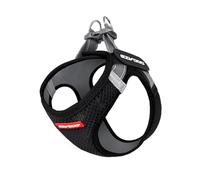 EzyDog Harnais Petit Chien - FORMFIT Harnais léger et réglable en Maille Respirante 3D avec Bandes réfléchissantes et Anneaux en métal - pour Chiots et Petits Chiens (2XS, Noir)