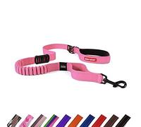 EzyDog Laisse élastique pour Chiens de Grande Taille et Moyenne - Laisse élastique avec Amortisseur élastique - Laisse « Zero Shock » pour Chien - Laisse Stable et réfléchissante (128 cm, Rose)