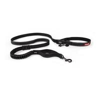 EzyDog Laisse Main Libre - Laisse Jogging pour Chien - Ceinture élastique - Road Runner Laisse pour Courir avec Son Chien - Anti Traction, Nylon, réfléchissante, réglable (25mm, Noir)