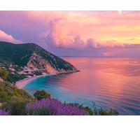 EZYHO 5D Diamond Art Painting Kits Sunrise Beach DIY Diamond Pictures Rhinestone Crystal Embroidery Cross Stitch Painting Painting by Numbers for Adults Children Home Wall Drill 30x40cm nVc169