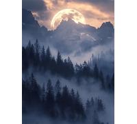 EZYHO Diamond Painting Kit for Adult Forest DIY 5D Large Full Drill Crystal Painting Rhinestone Embroidery Cross Stitch Canvas Craft for Beginner Kid Home Bedroom Decor Gift Round 50x50cm nVc481