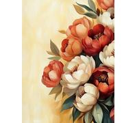 EZYHO Kit de peinture diamant 5D motif floral et végétal, kit complet pour adultes, mosaïque de pierres précieuses, décoration d'intérieur, 30 x 40 cm