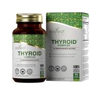 Ezyleaf Complexe Thyroïdien | Supplement Soutien Thyroïdien L Tyrosine Ashwagandha Phenylalanine Iode Zinc Varech Mousse de mer Iodure de Potassium Guggul Selenium | 90 Capsules | Certifié ISO au UK