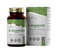 Ezyleaf D Mannose Powder Capsules 1200 mg Capsules de D-Mannose et Canneberge à Haute Teneur + Vitamine C | 60 Capsules | Comprimés de D-Mannose Probiotique | Sans Allergène | Végétalien
