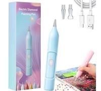 Ezypen Stylo de peinture diamant électrique avec technologie sous vide, stylo pour peinture diamant, rechargeable IPX5 étanche sous vide, stylos d'art diamant automatique (bleu)