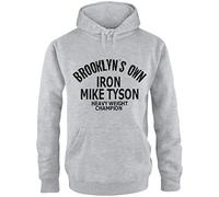 EZYshirt Brooklyn's Own Iron Mike Tyson Sweat à capuche pour homme - Gris - Medium