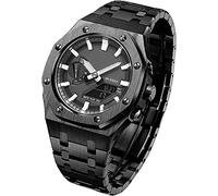 EZZON 5 gen/5rd Ga2100 Gm2100 Mod Kit Bracelet de montre en métal, pour boîtier de montre en acier inoxydable Ga2100/2110 avec accessoires de couvercle inférieur, GM2100, Agate