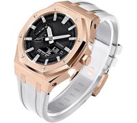 EZZON Boîtier de montre en acier inoxydable Gen 5 + kit de modification de bracelet en caoutchouc fluorescent, pour montre GA2100/2110 GM2100, kit de conversion de lunette, pour hommes et femmes