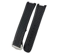 EZZON Bracelet de montre pour Omega Seamaster Aqua Terra AT150 Ultra léger 8900 en silicone avec boucle déployante 20 mm, 21mm