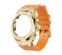 EZZON La quatrième génération de lunette entièrement en métal + bracelet en caoutchouc fluoré, convient pour GA2100/GA-2110 pièces de rechange pour homme/femme GA2100/GA-2110 mise à niveau, taille