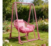 EZZPGDKU Fauteuil Œuf Suspendu avec Pied, Fauteuil Suspendu Intérieur Et Jardin, Hamac sur Pied avec Repose-Pieds Et Coussin Confortable