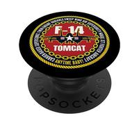 F-14 Tomcat Avion de Chasse Militaire Design PopSockets PopGrip Adhésif