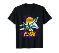 F-15 Eagle Retro Sunset Fighter Jet T-Shirt