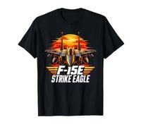 F-15e Strike Eagle Fighter Jet At Sunset T-Shirt