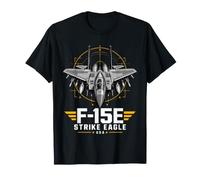 F-15e Strike Eagle USA Fighter Jet Front View T-Shirt