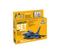 Italeri Kit de maquette plastique F-16 C/D Night Falcon 1:72 – Kit complet avec accessoires