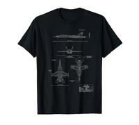 F-18 F/A-18E Super Hornet Jet Avion T-Shirt Graphique avec Valeur