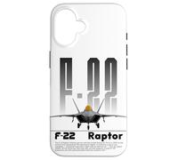 F-22 Raptor Stealth Fighter Jet USAF Aviation Aviation Coque pour iPhone 16