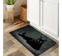 F,2'7"x3'11"/80x120cm,AVSMGP Tapis À Illusion D'optique 3D Enchanteur- Motif Chat Mignon Tapis D'entrée Carré À Poils Courts pour Intérieur/Extérieur Salon, Chambre, Salle À Manger