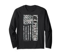 F-4 Phantom Drapeau américain Camouflage Militaire F4 Phantom Manche Longue