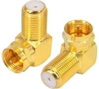 F Adapter Male Female 90 Degree F Connector F Type TV Antenna Right Angle F Male Female Coupler for Satellite Sky Virgin,Wall TVs,Satellite Cable Pack of 2