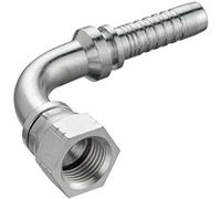 F.B. Raccord hydraulique - Union - DN25 - 1 5/16"-12 90° UNF - Argenté - Acier Galvanisé - Pièce unique