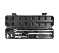 F Bar Wrench, Steel 7-piece Long Handle Set with Breaker Bar, Flex Handle Spanner for Mechanics, Sturdy Metal Finish, Easy Grip Feature, Tool Kit, Workshop Accessory for Construction Vehicle Garage