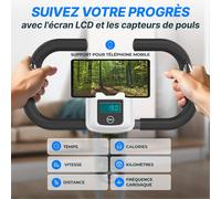 F-Bike Vélo D¿Appartement Pliable I Vélos D'appartement Extra Silencieux Jusqu'à 130 Kg Avec Selle Confort, Velo D Appartement Pliable