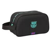 F.C. Barcelona Trousse Scolaire Moyenne avec poignée, Adaptable au Chariot, Facile à Nettoyer, Confortable et Polyvalent, qualité et résistance, 26 x 12 x 15 cm, Couleur Noire, Noir, Estándar,