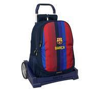 F.C. Barcelone 1ère équipe 26/27 - Sac à dos d'école, dos ergonomique, avec chariot Safta Evolution, idéal pour enfants de différents âges, confortable et polyvalent, qualité et résistance, 32 x 16 x