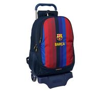 F.C. Barcelone 1ère équipe 26/27 - Sac à dos scolaire avec chariot, idéal pour enfants de différents âges, confortable et polyvalent, qualité et résistance, 33 x 15 x 43 cm
