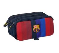 F.C. Barcelone 1ère équipe 26/27 Trousse triple grande trousse pour enfant, idéale pour les enfants d'âge scolaire, confortable et polyvalente, qualité et résistance, 21,5 x 8 x 10 cm