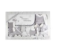 F&C ESHOP - Coffret - 0-3 Mois - Gris Et Blanc
