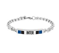 F.C. Internazionale Bracelet bracelet, homme, noir bleu acier, Taglia Unica, Acier inoxydable, Aucune pierre précieuse.