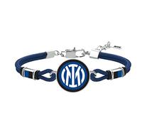 F.C. Internazionale Bracelet Cordine, Homme, Noir Bleu, Taglia Unica, Acier inoxydable, Aucune pierre précieuse.