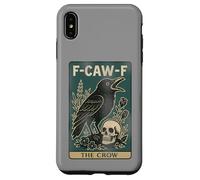 F-Caw-F Black Crow Pun Carte de Tarot Humoristique avec Inscription en Anglais « Black Crow » Coque pour iPhone XS Max