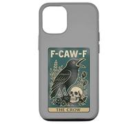 F-Caw-F Black Crow Pun Carte de Tarot Humoristique avec Inscription en Anglais « Black Crow » Coque pour iPhone 12/12 Pro