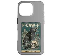 F-Caw-F Black Crow Pun Carte de Tarot Humoristique avec Inscription en Anglais « Black Crow » Coque pour iPhone 16 Pro