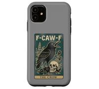 F-Caw-F Black Crow Pun Carte de Tarot Humoristique avec Inscription en Anglais « Black Crow » Coque pour iPhone 11